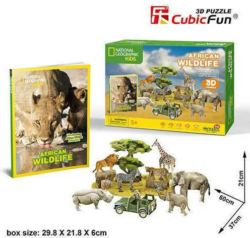African Wildlife Puzzle 3D 69pcs