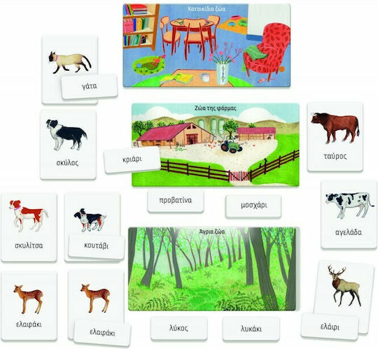 AS Τα Ζώα Montessori Lernspiel Wissen Sapientino für 2+ Jahre alt Jahre