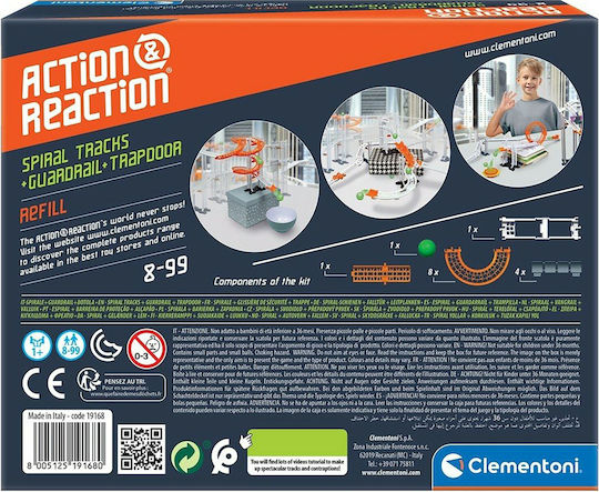 Clementoni Action Reaction Spirals STEM Educational Game Engineering Science And Play for 8+ years old Years Old