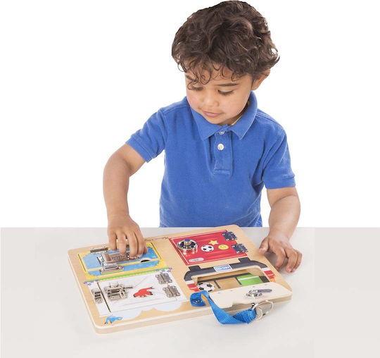 Melissa & Doug Lock and Latch Board Joc Educațional de Cunoștințe pentru 3+ ani Ani
