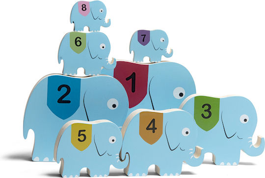BS Toys Circus Elephants Educational Game Knowledge made of Wood for 3+ years Years Old