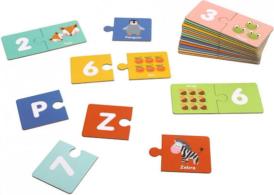 Tooky Toys Παζλ Αλφάβητο & Αριθμοί Αγγλικά Educational Game Knowledge for 1.5+ years Years Old