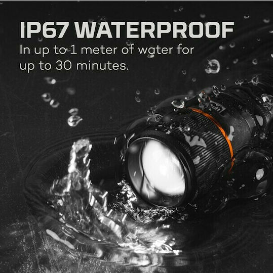 Nebo Rechargeable Flashlight LED IP67 with Maximum Brightness 1500lm Davinci Silver