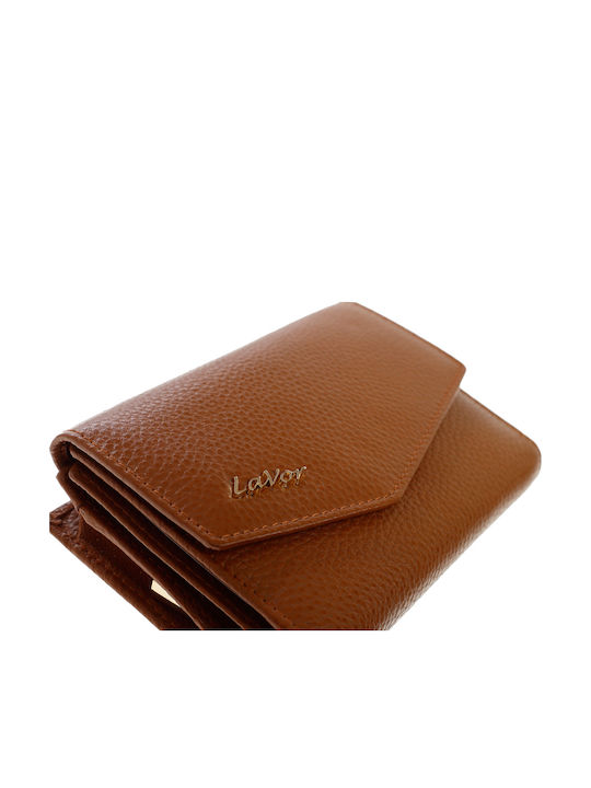 Small Leather Women's Wallet Classic with RFID Tabac Brown