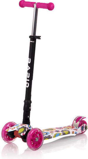 Lorelli Kids Scooter Foldable Rapid 3-Wheel for 5+ Years Pink