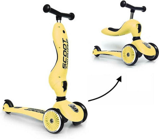 Scoot & Ride Kids Scooter Highwaykick 1 3-Wheel with Seat for 1-5 Years Yellow