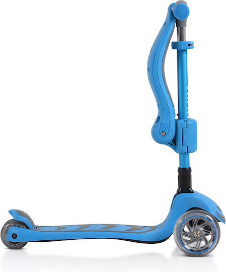 Byox Kids Scooter Foldable Kiki 3-Wheel with Seat for 3+ Years Blue
