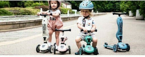Scoot & Ride Kids Scooter Ηighwaykick 1 3-Wheel with Seat for 1-5 Years Light Blue