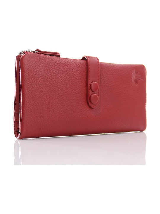 Kion Large Leather Women's Wallet Red