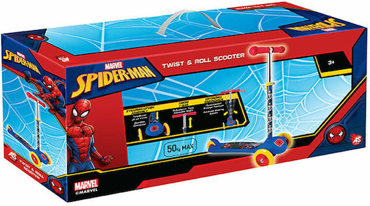 AS Παιδικό Πατίνι Twist & Roll Spiderman Τρίτροχο για 3+ Ετών Μπλε