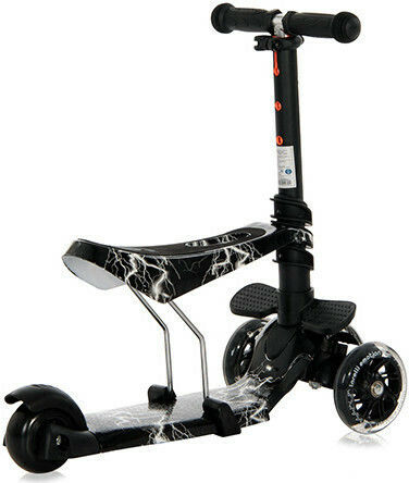 Lorelli Kids Scooter Foldable Smart Plus 2021 3-Wheel with Seat for 3+ Years Black