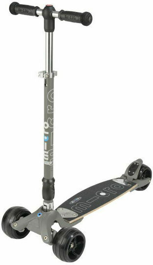 Micro Kids Scooter Foldable Monster Kickboard 3-Wheel for 12+ Years Gray