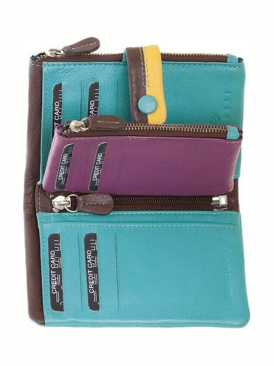 Small Leather Women's Wallet Classic Turquoise
