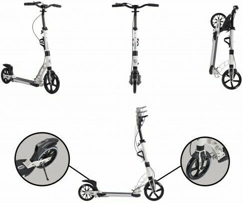 Byox Kids Scooter Foldable Contrast 2-Wheel for 10+ Years White