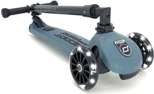 Scoot & Ride Kids Scooter Foldable Highwaykick 3 3-Wheel for 3-6 Years Gray