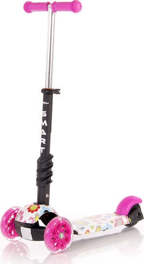 Lorelli Kids Scooter Foldable Smart 2021 3-Wheel with Seat for 3+ Years Pink