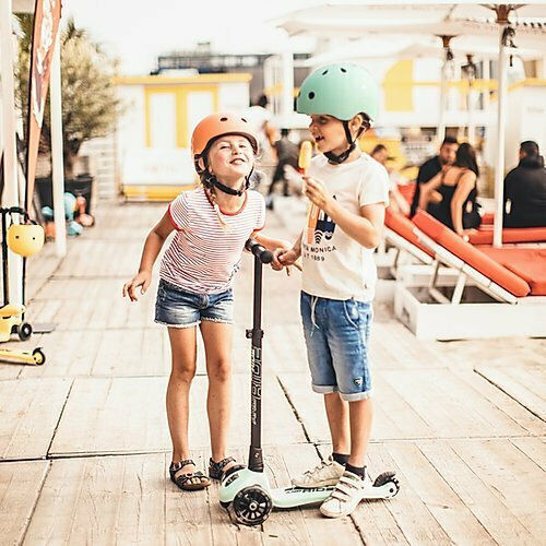 Scoot & Ride Kids Scooter Foldable Highwaykick 3 3-Wheel for 3-6 Years Light Blue