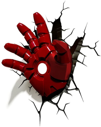 The Source Led Plastic Kids Wall Light Iron Man Hand The Source Led Plastic Kids Wall Light Iron Man Hand