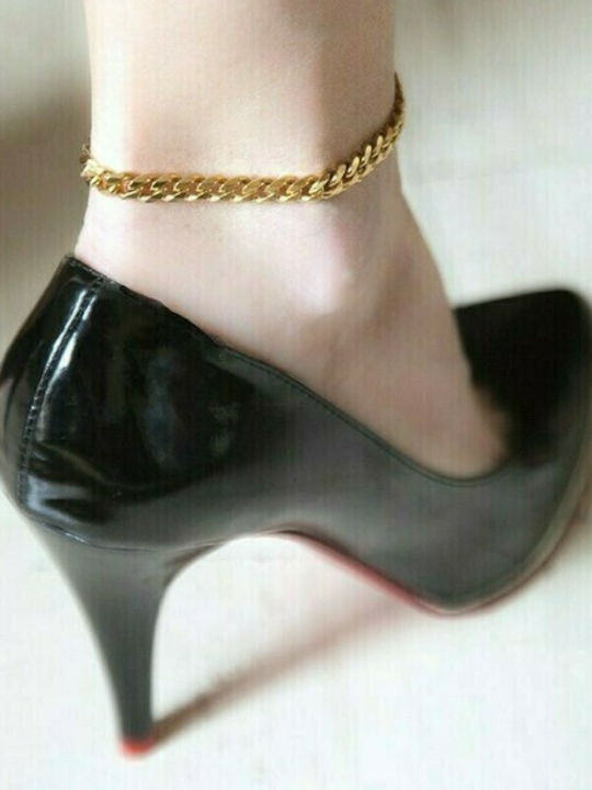 Bracelet Anklet Chain made of Steel Gold Plated