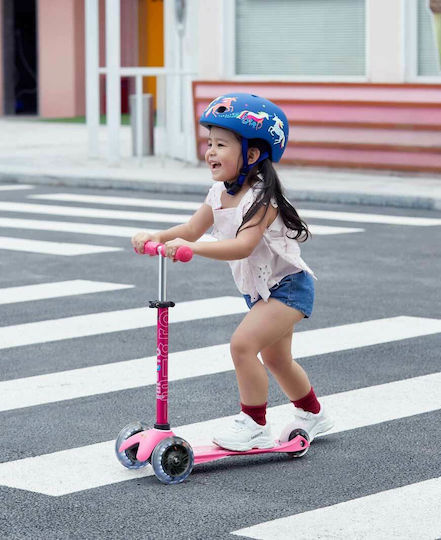 Micro Kids Scooter Mini Deluxe Led 3-Wheel for 2-5 Years Pink