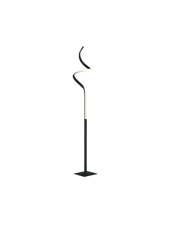 Trio Lighting Lighting Course LED Floor Lamp H147xW21cm. with Warm White Light 950lm Black