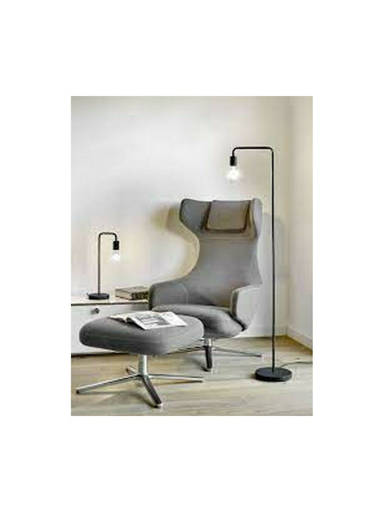 Trio Lighting Diallo Винтидж Подова Лампа В149xД39см. с Цокъл за Крушка E27 Черен