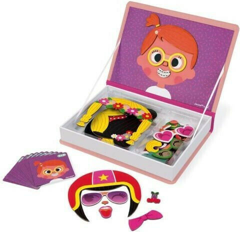 Janod Magnetic Construction Toy Crazy Faces for Children 3+ Years