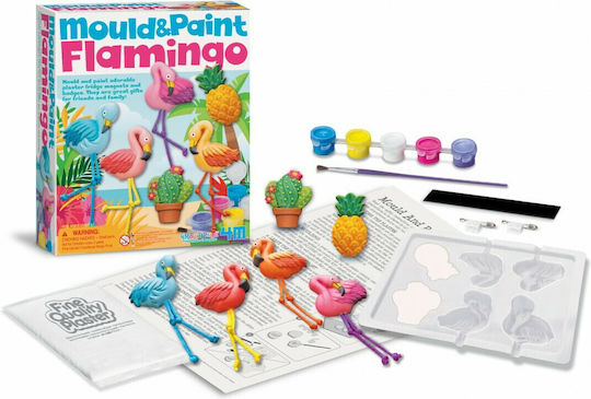 4M Magnetic Construction Toy Mould & Paint Flamingos for Children 5+ Years