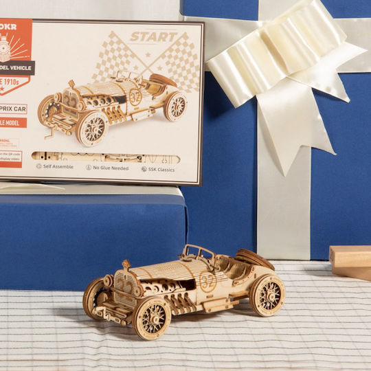 Robotime Wooden Construction Toy Grand Prix Car for Children 3++ Years