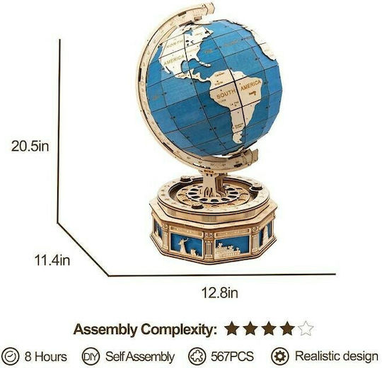 Robotime Wooden Construction Toy The Globe for Children 14+ years old+ Years