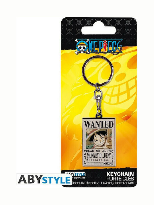 Abysse Keychain One Piece Luffy Wanted Metallic Beige