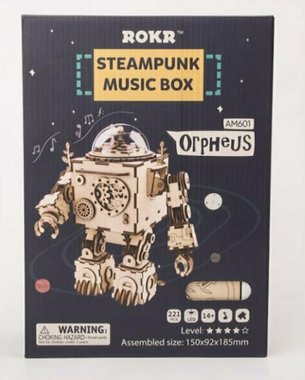 Robotime Wooden Construction Toy 3D Orpheus Music Box for Children 14+ years old+ Years
