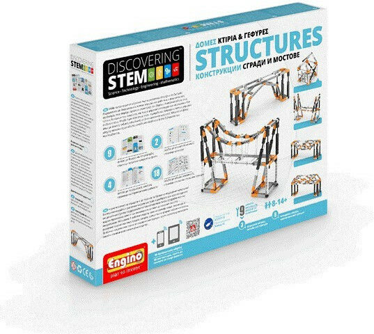 Engino Plastic Construction Toy Stem Structures: Buildings & Bridges for Children 8+ years old+ Years