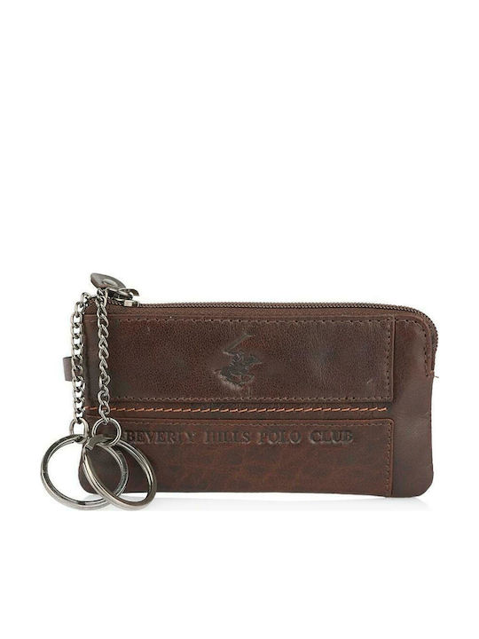 Beverly Hills Polo Club Schlüsselhalter aus Leder Braun
