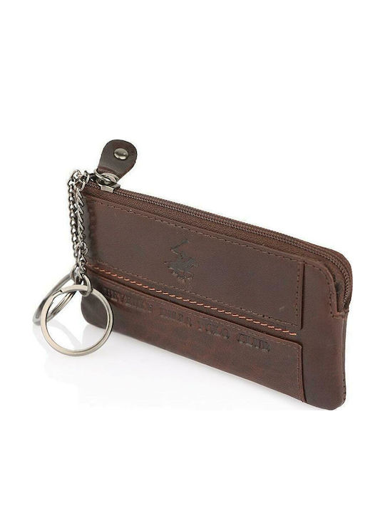 Beverly Hills Polo Club Schlüsselhalter aus Leder Braun