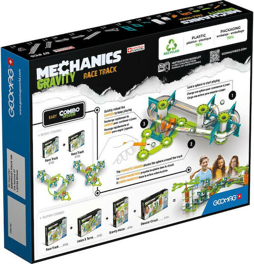 Geomag Μαγνητικό Παιχνίδι Κατασκευών Mechanics Gravity Race Track για Παιδιά 8+ Ετών