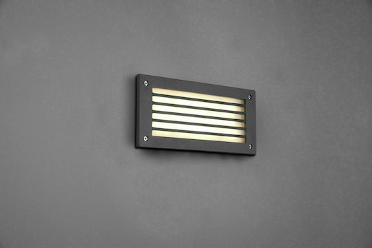 Trio Lighting Επιτοίχια Εξωτερική Πλαφονιέρα LED IP44 9W με Θερμό Λευκό Φως 24.1x4x10εκ.