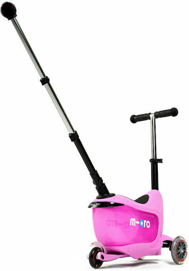Micro Παιδικό Πατίνι Mini2Go Deluxe Plus Τρίτροχο για 1-5 Ετών Ροζ