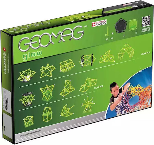 Geomag Μαγνητικό Παιχνίδι Κατασκευών Color Glow Neodymium για Παιδιά 3+ Ετών