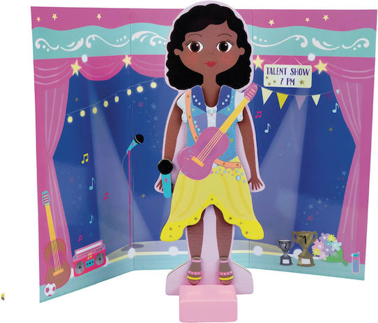 Floss & Rock Magnetic Construction Toy Dress Wooden Magnetic Doll Zoey For Children 3+ Years