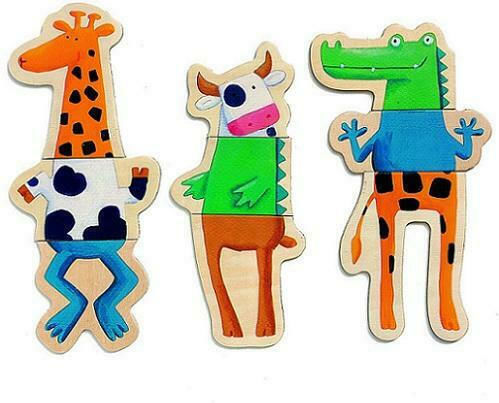 Djeco Magnetic Construction Toy Crazy Animals for Children 2+ years+ Years