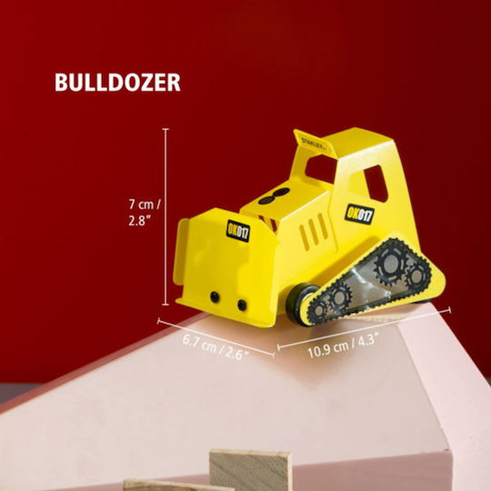 Stanley Jr Toys Παιχνίδι Κατασκευών Ξύλινo Bulldozer για Παιδιά 5+ Ετών
