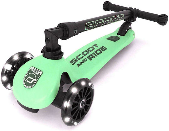 Scoot & Ride Kids Scooter Foldable Highwaykick 3 3-Wheel for 3-6 Years Green