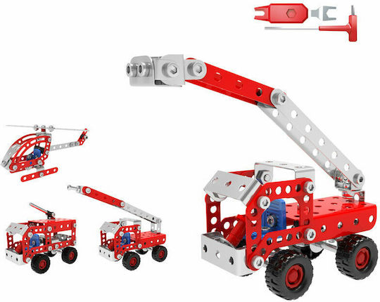 Gounaridis Toys Metal Construction Toy Fire Station 120pcs for Children 8+ years old+ Years