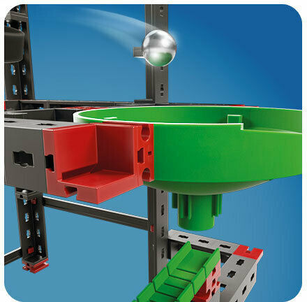 Fischer Technik Metall-Bauspielzeug Dynamic Plus Trampoline Marble Run