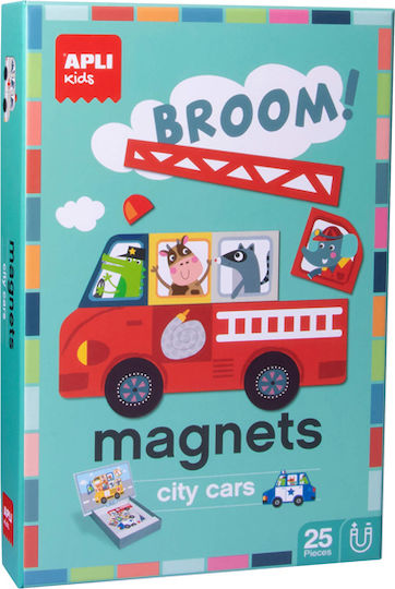 Apli Kids Μαγνητικό Παιχνίδι Κατασκευών Cars για Παιδιά 3+ Ετών