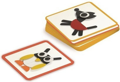 Djeco Wooden Construction Toy Blocks Animals for Children 3+ years+ Years