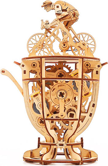 Ugears Jucărie de Construcție din Lemn Dispozitiv Mecanic Ciclist pentru Copii 8++ Ani