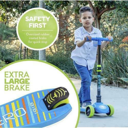 Flybar Kids Scooter Aero 3-Wheel with LED Lighting Blue