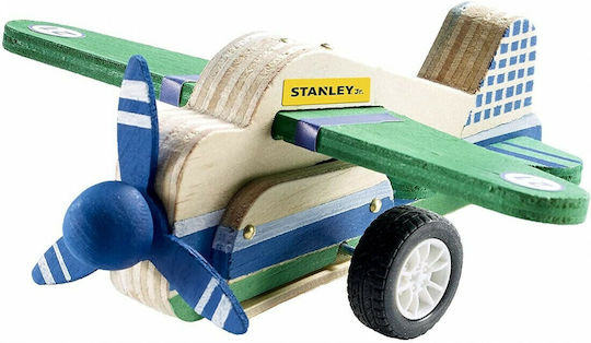 Stanley Jr Toys Παιχνίδι Κατασκευών Ξύλινo Pull Back Airplane για Παιδιά 5+ Ετών